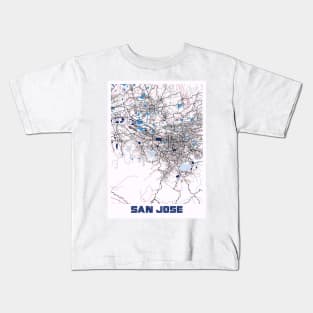 San Jose - Califonia MilkTea City Map Kids T-Shirt